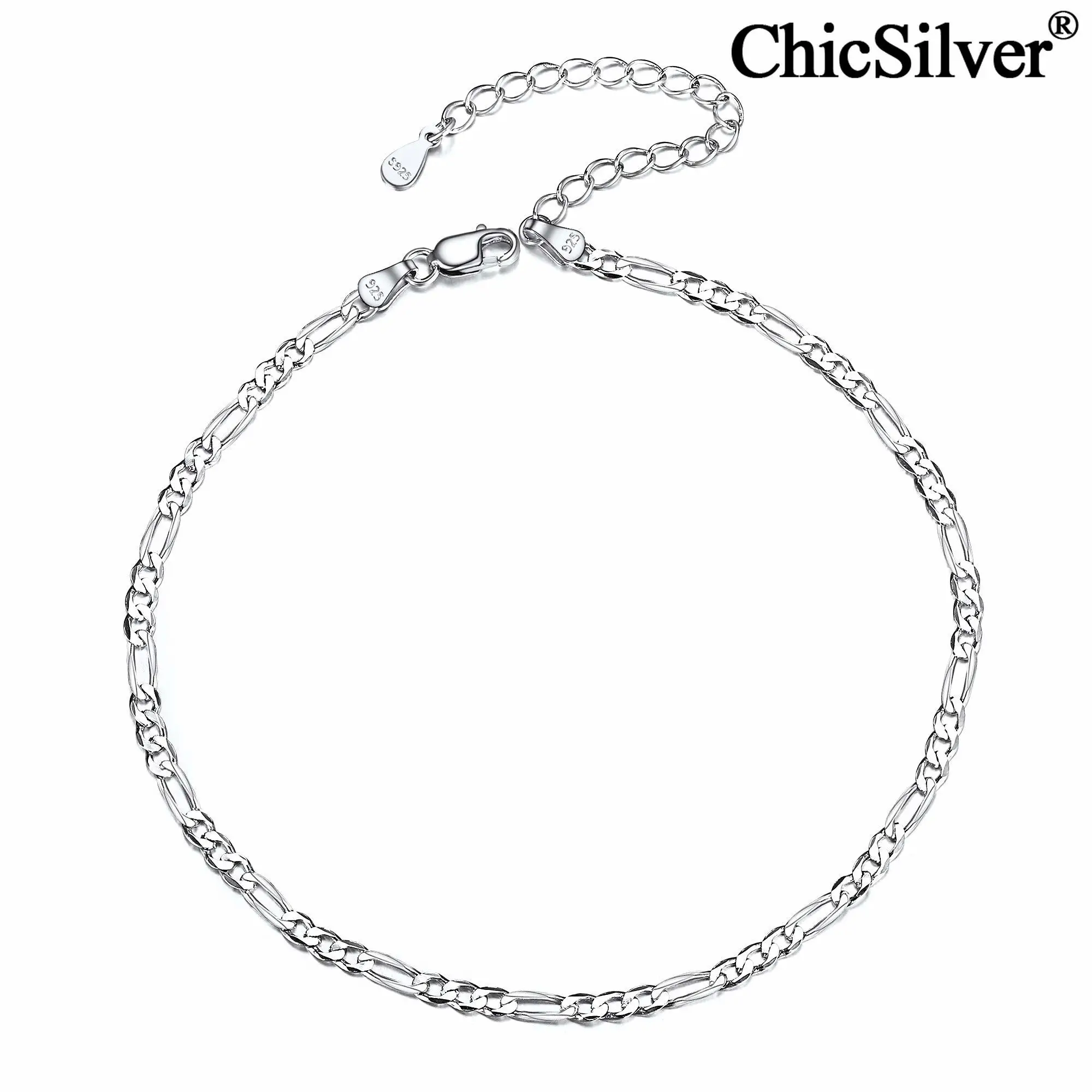 

ChicSilver, плетеная цепочка, браслет на ногу, искусственное серебро, браслеты на лодыжку для женщин и мужчин, простые изящные богемные пляжные у...