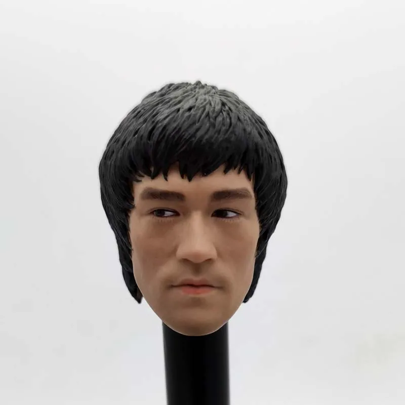 

1/6 Kongfu Bruce Lee Head Sculpt Jeet Kune Do Enter The Dragon Way of The Dragon Head Carving Model for 12in Phicen Tbleague Toy