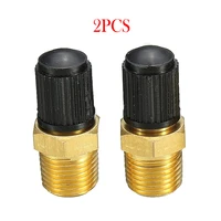 2pcs 18 npt mpt solid brass air compressor tank fill valve schrader hexagonal valves parts car accessories m8 m10