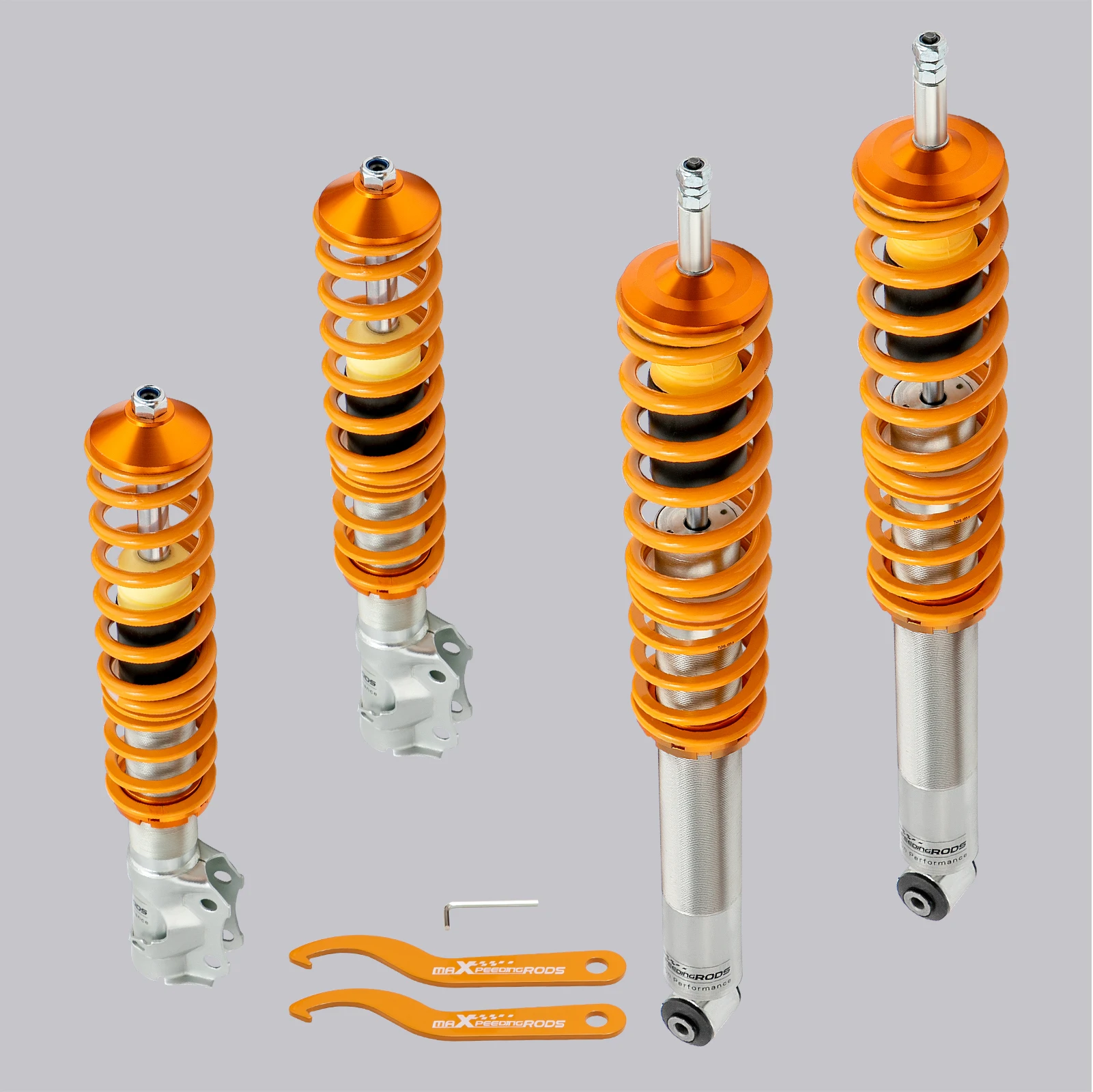 

maXpeedingrods 2 Front+2 Rear Shocks Coilovers Kit Fit For VW Golf MK3 MK2 Jetta MK2 Coil Height Adjust Suspensions Coilovers