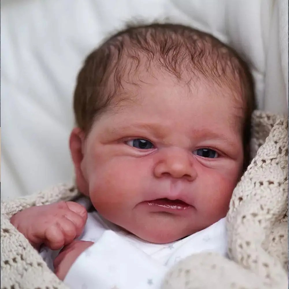 

17inch Soft Flexible Reborn Kit Elijah Lifelike Parts And Unfinished Body Eyes With Color X9w1
