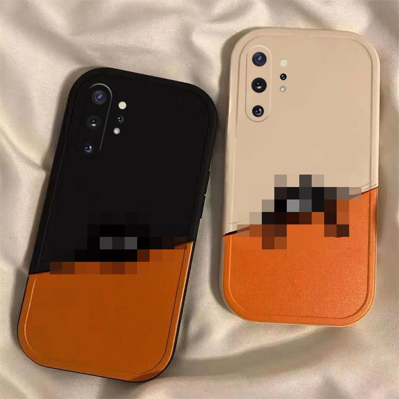 

Suitable For Samsung Galaxy Note10+ Phone Case Cute Contrasting Black Orange Anti Drop PhoneShell