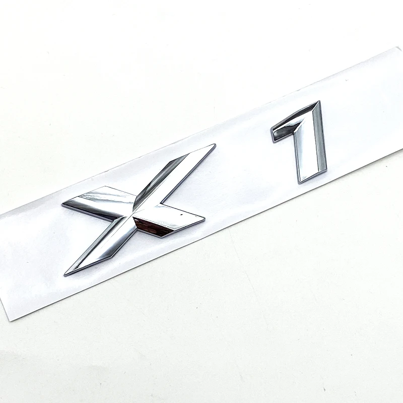 

3D ABS черный хром автомобильные буквы задний багажник значок X1 логотип для BMW X1 наклейка эмблема X1 надпись аксессуары