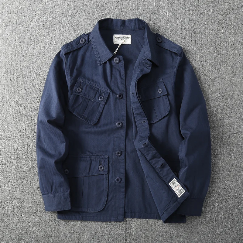 Мужская демисезонная куртка M65 с потертостями в стиле милитари, черная ...