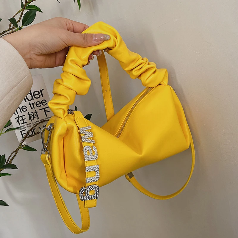 

Новинка 2022, модные сумки на плечо для женщин, трендовые дамские сумочки, однотонные повседневные сумки-мессенджеры, роскошные дизайнерские ...