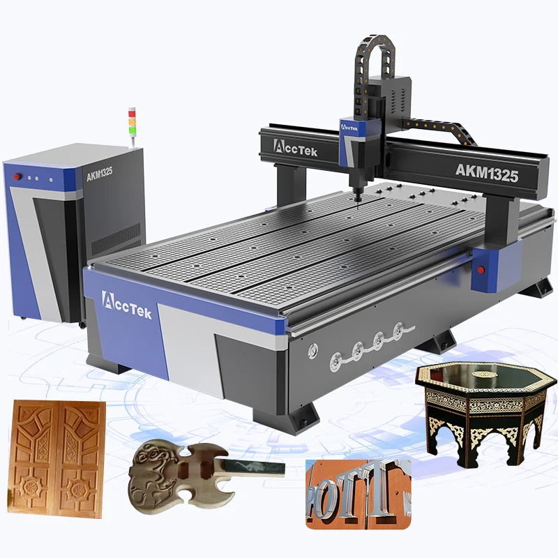 

AccTek 1325 cnc router machine furniture industry 1300x2500 high efficiency wood metal marble mdf acrylic cutting machine
