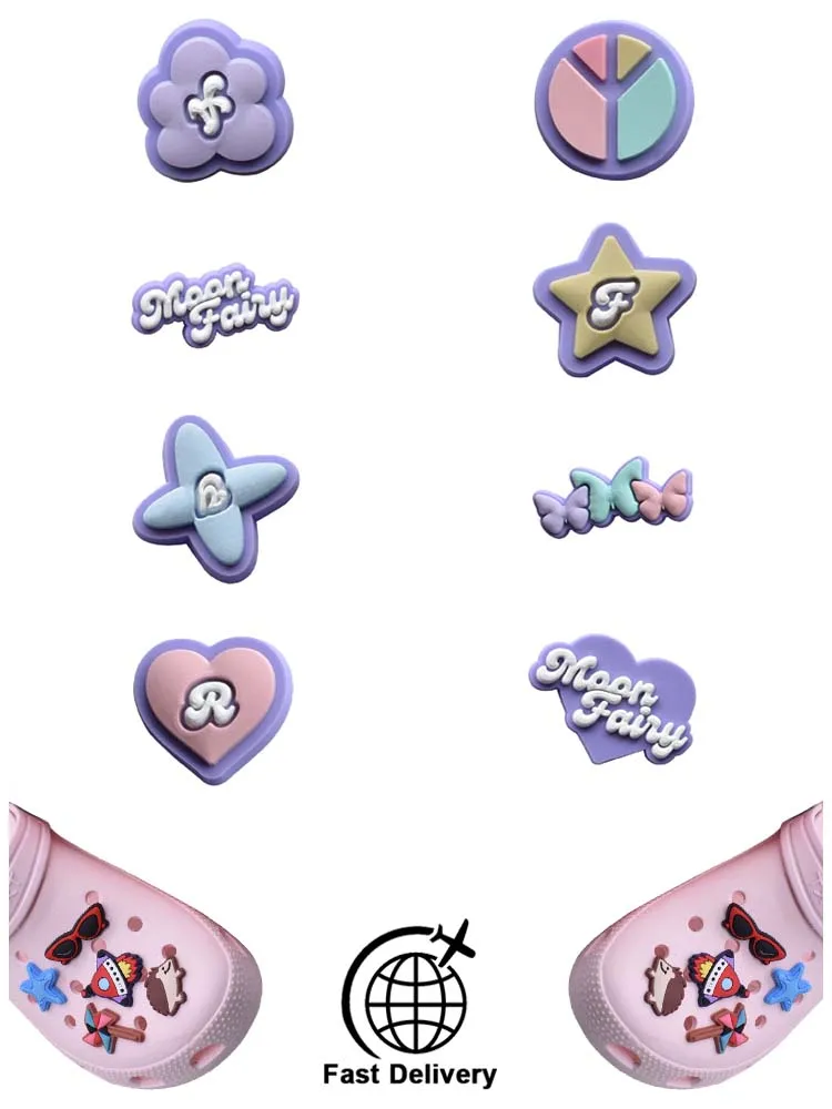 

1Pcs PVC Flower for Croc Charm DIY Shoes Ornaments Badge Women Clogs Buckle Kids Pins Decoration Jeans Party Favors Wholesale