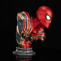 resin marvel avengers spiderman bust statue pvc action figures toys 38cm height