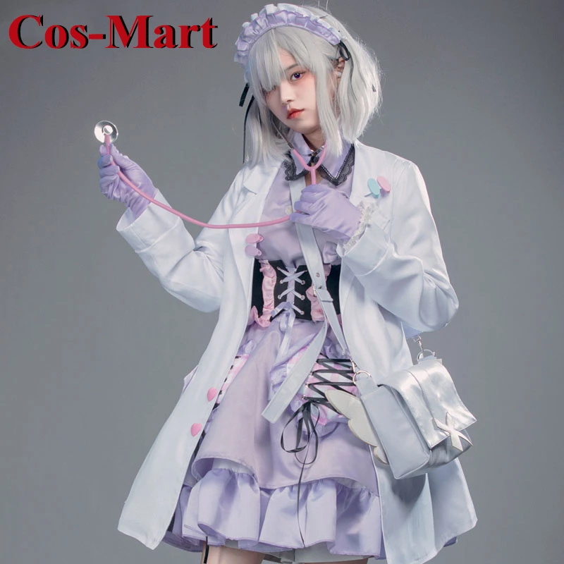 

Игровой костюм для косплевечерние arknight с голубым ядом, модное лазерное пальто, ежедневная спортивная одежда, Женская фотосессия, Новинка