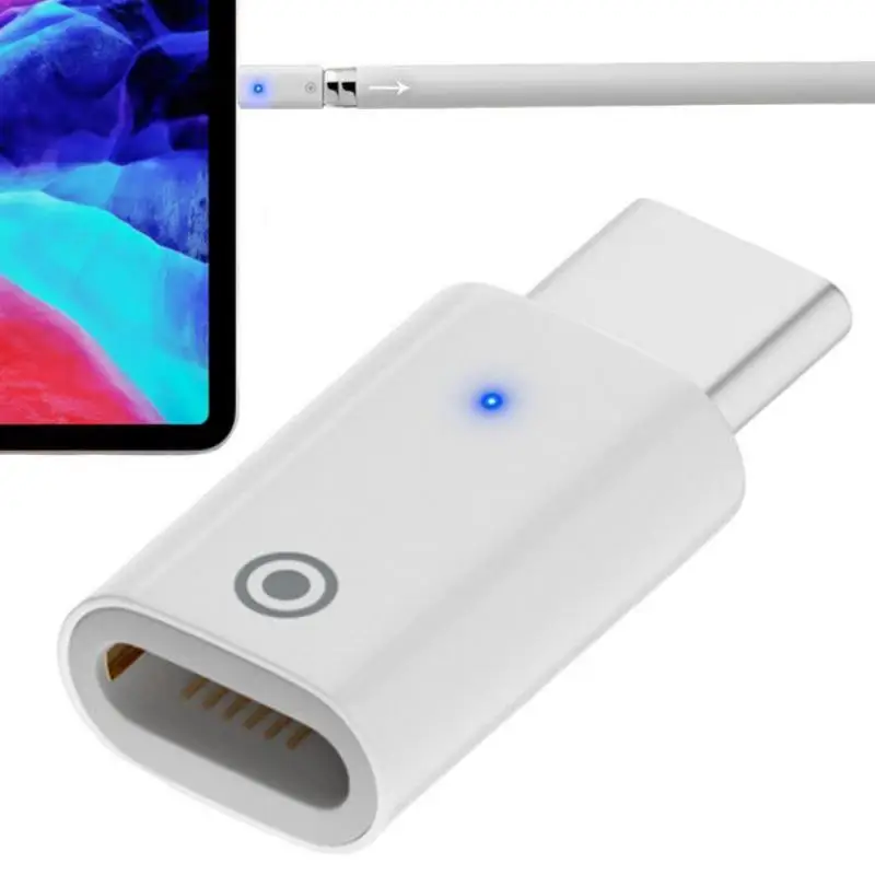 Charging Typec To 8pin Converter Adapter For Apple Pencil 1st Generation Charger Connector With Indicator Light