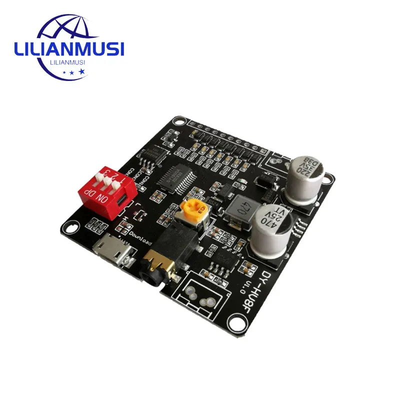 Модуль воспроизведения голоса HV8F для Arduino MP3, 12 В/24 В, управление последовательным портом, 10 Вт/20 Вт