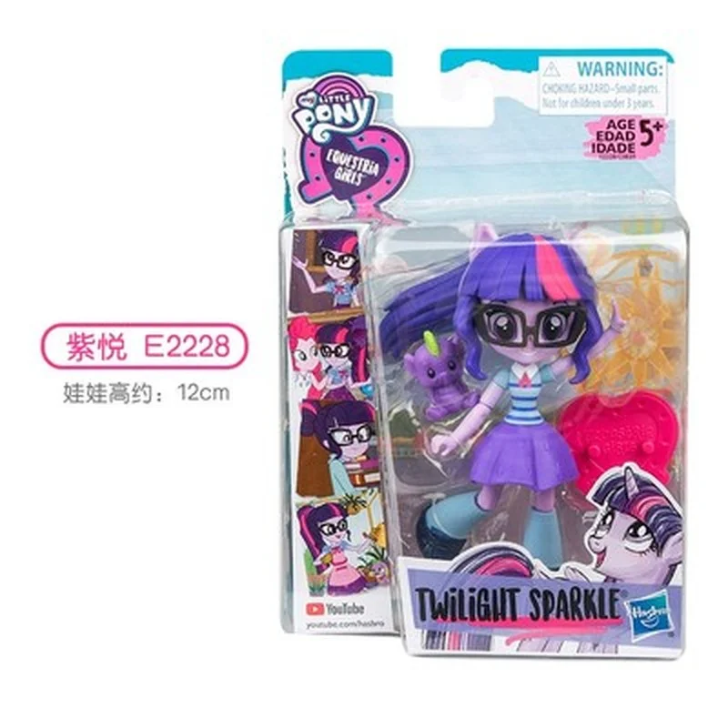 

Hasbro My Little Pony Anime Figure Twilight Sparkle Rarity Sunset Shimmer Pinkie Pie Rainbow Dash Fluttershy Doll Toy Kids Gifts