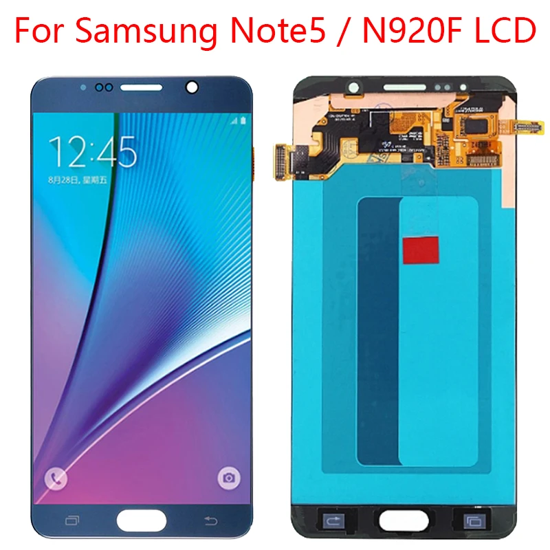 Оригинальный ЖК-дисплей для SAMSUNG Galaxy Note 5, ЖК-дисплей с сенсорным экраном для SAMSUNG Note 5 Note5 N920A N9200 SM-N920 N920C