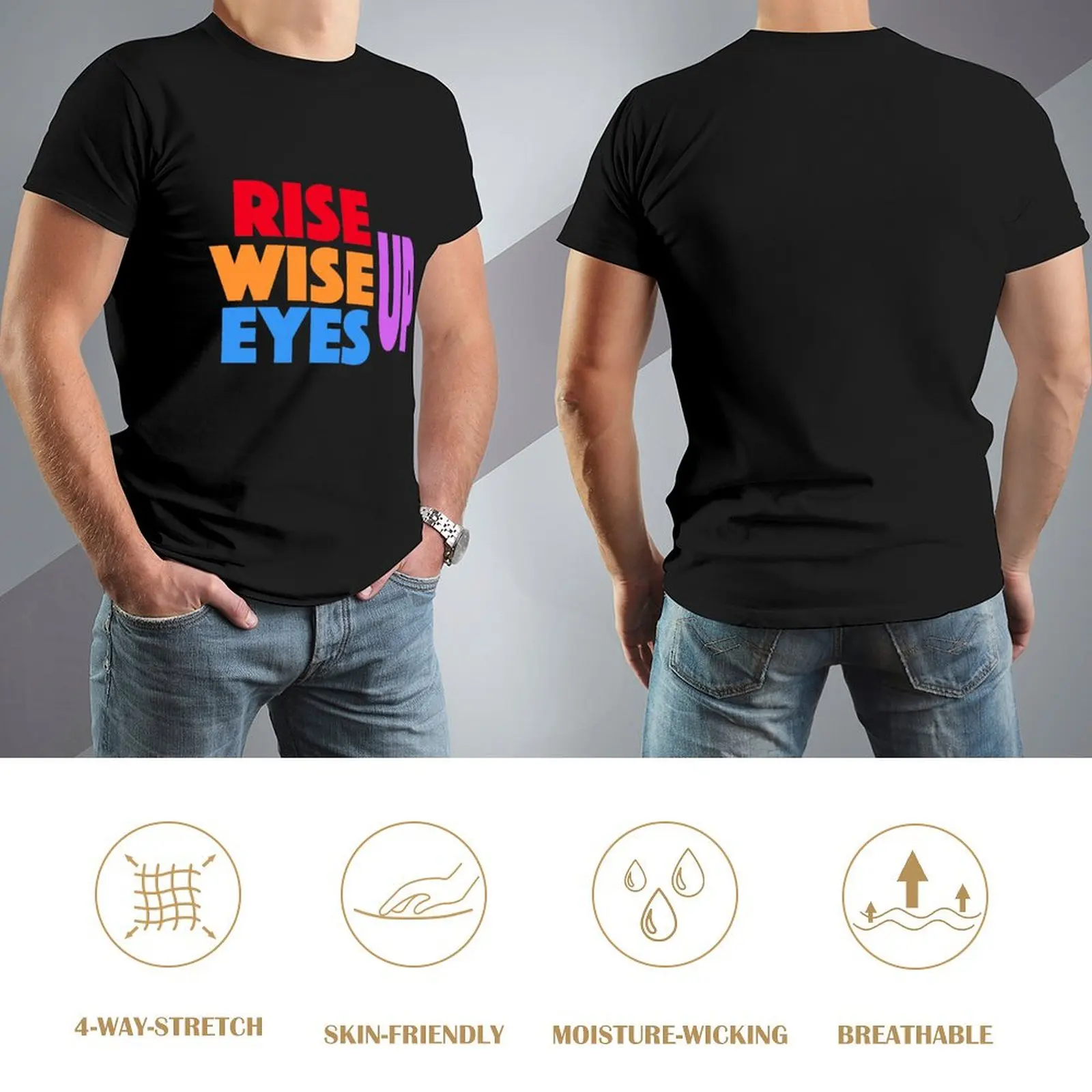 Футболка Rise Up Wise Eyes мужская футболка с рисунком рэпера мужские забавные футболки