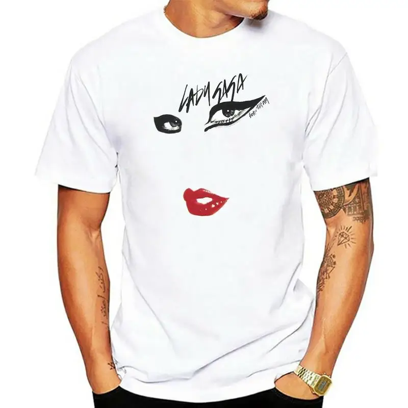 

Lady Gaga Eyes Lips Born This Way White T Shirt