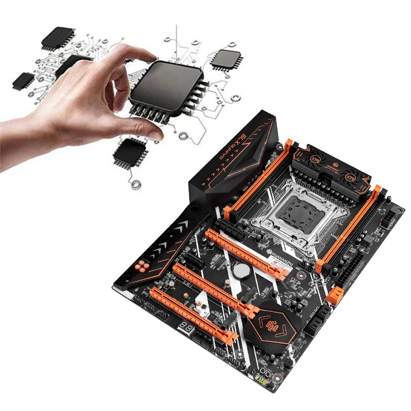 Материнская плата HUANANZHI X79 Deluxe V7.1 LGA 2011 ATX USB3.0 SATA3 PCI-E NVME M.2 поддерживает REG ECC |