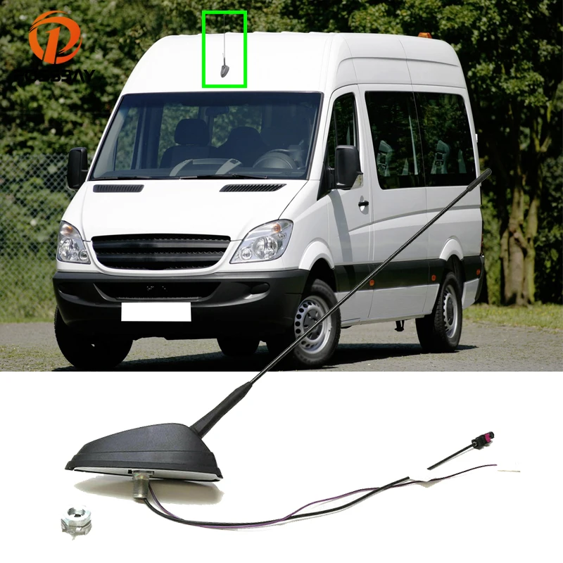 

Car Antenna Black AM FM Roof Radio Signal Aerials Auto Accessories for Mercedes Benz Sprinter W906 VW Crafter 2E 2F 2006-2017