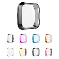 ultra thin soft tpu case for fitbit versa versa lite waterproof watch shell screen protector for fitbit versa versa lite