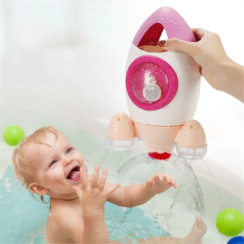 

Rocket Fountain Bath Toys Water Spraying Rotary Spraying Beach Toy Play In Summer Bathroom Water Playing Toy for Kids Gift