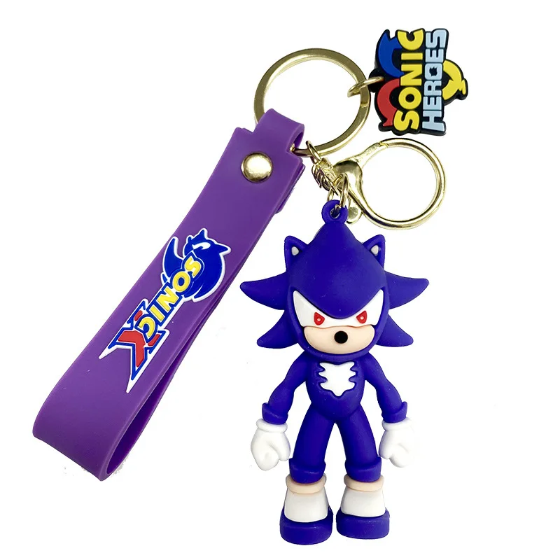 

Брелок для ключей с аниме мультяшным персонажем Соник Ежик милая кукла креативный модный брелок с подвеской кавайный автомобиль подарок на...