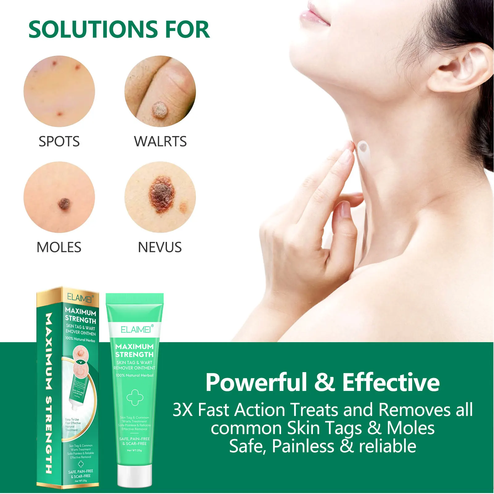 

New Skin Tag Remover Cream Clean Painless Mole Skin Dark Spot Warts Remover Serum Freckle Face Wart Tag Treat-ment Essential Oil