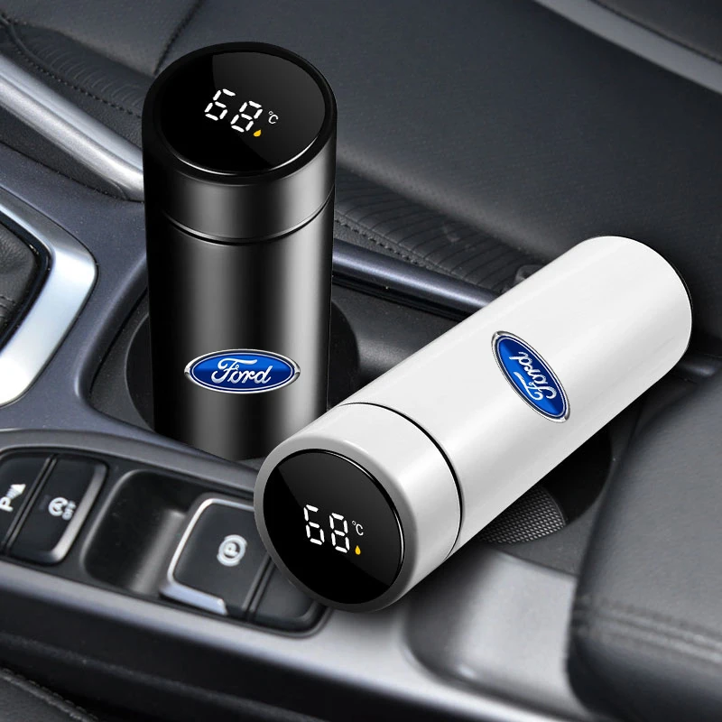 

Smart Water Bottle Cooler Stainless Steel Temperature Display Leak Proof Thermos For Ford Shelby Mustang Fiesta Transit Ecosport
