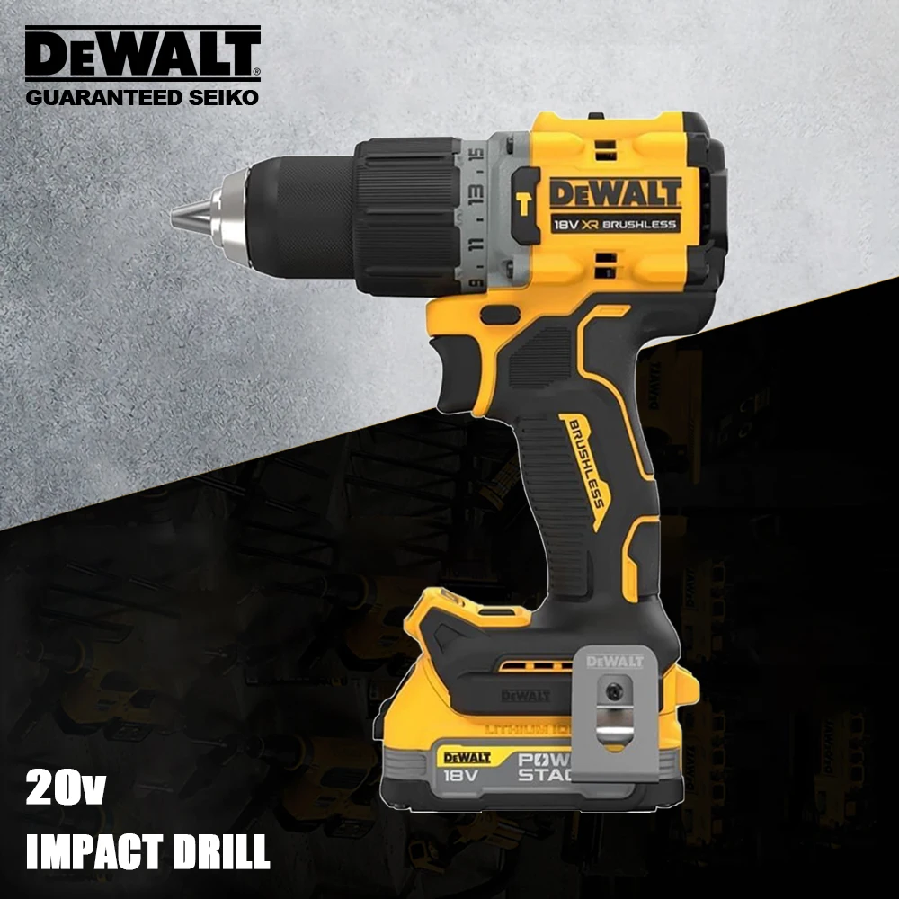 Dewalt Cordless Impact Drill Rechargeable Brushless DCD805 20v 90Nm 2000rpm 34000bpm LED Universal 18v and FLEXVOLT 60v Battery