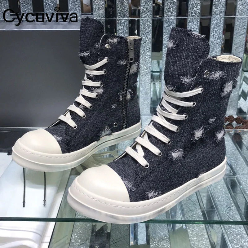 

Дизайнерские парусиновые ботильоны для влюбленных для женщин и мужчин, брендовые мотоциклетные ботинки на плоской платформе, мужская повс...