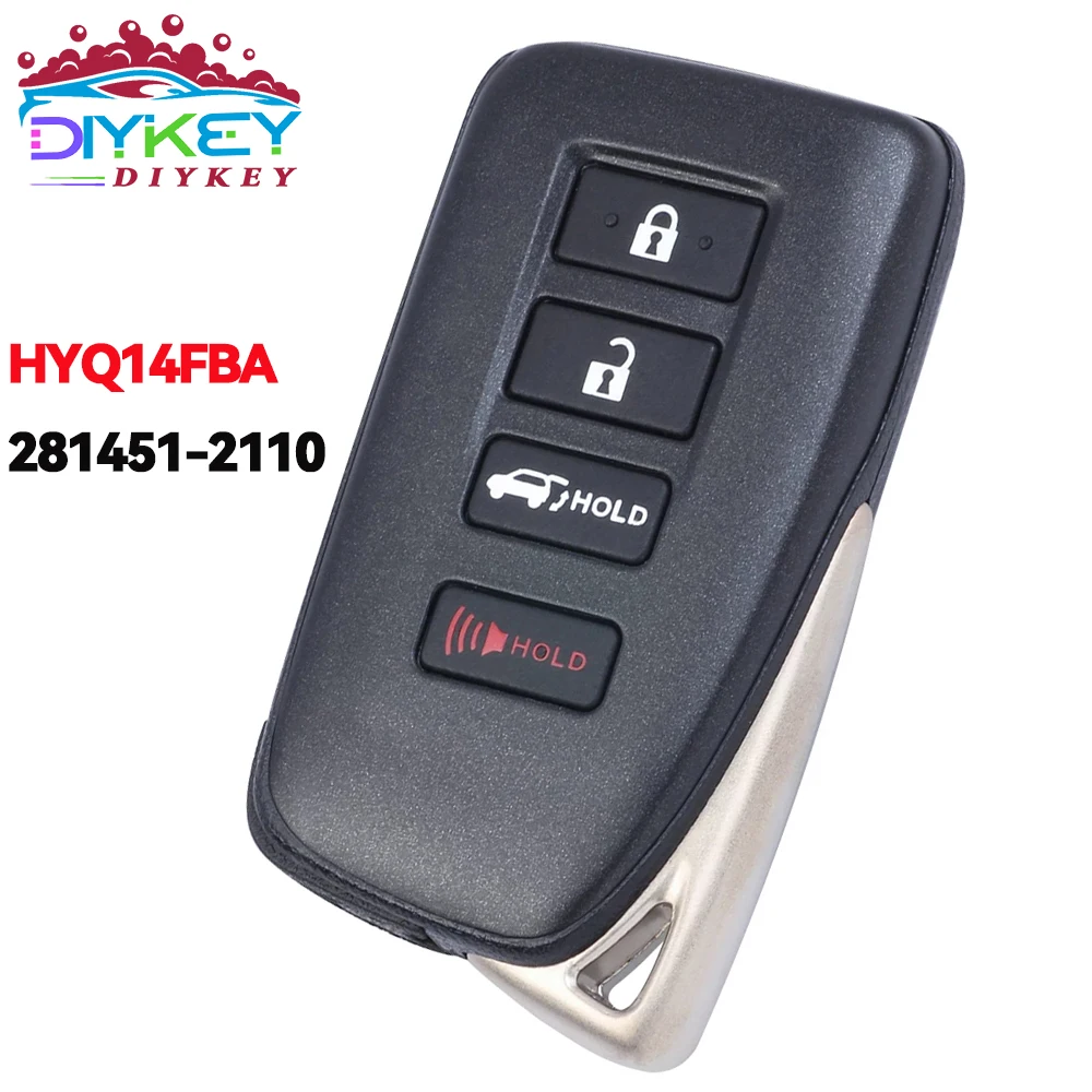DIYKEY 4-кнопочный HYQ14FBA 281451 -2110 для Lexus LX570 NX200t NX300h 2015 2016 2017 2018 2019 умный пульт