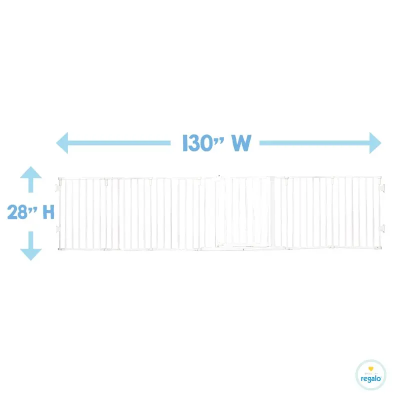 

6 Panel Super Wide Baby Gate and Play Yard, 2 in 1, Includes Wall Mount Hardware, Age Group 6 to 24 Months