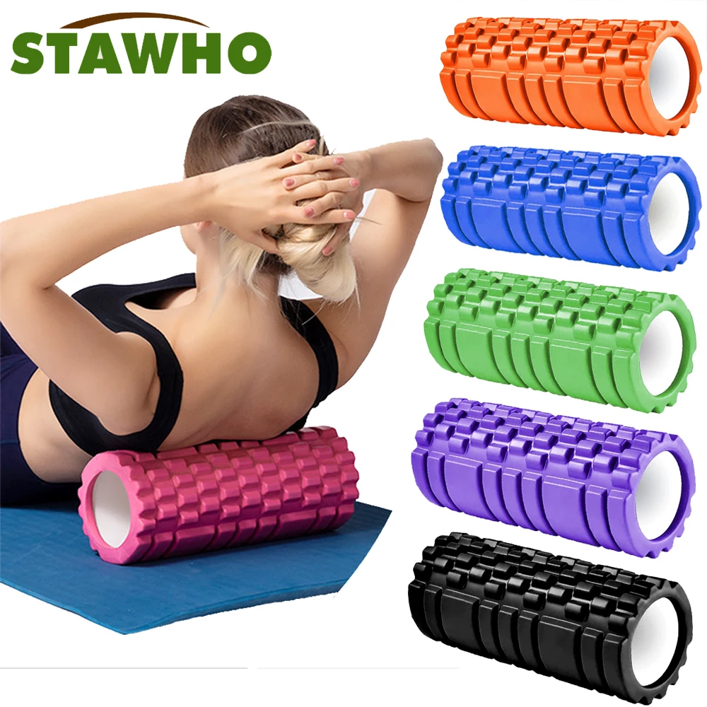 

33cm Yoga Column Gym Fitness Pilates Foam Roller Exercise Back Massage Roller Yoga Brick Home Fitness Equipment