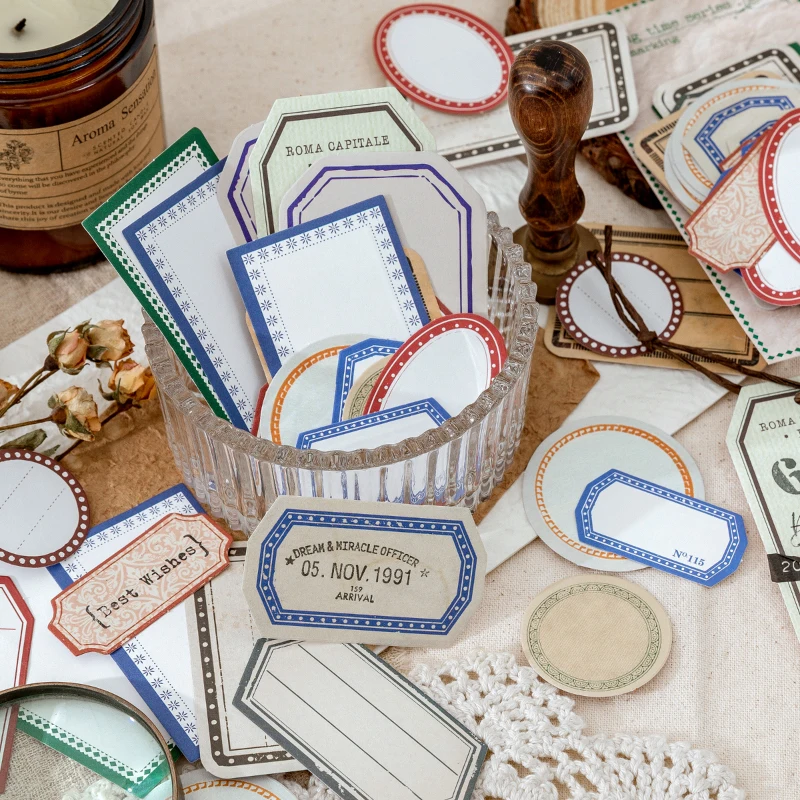 

45 шт., этикетки-наклейки в стиле ретро