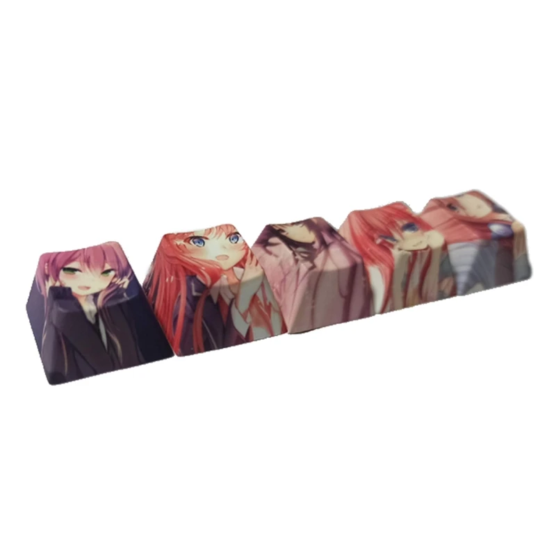 

Anime Girl Cartoon Keycaps OEM R4 Profile for KEY Cap DYE SUB Sublimation for Mechanical Keyboard DIY 5PCS/Set