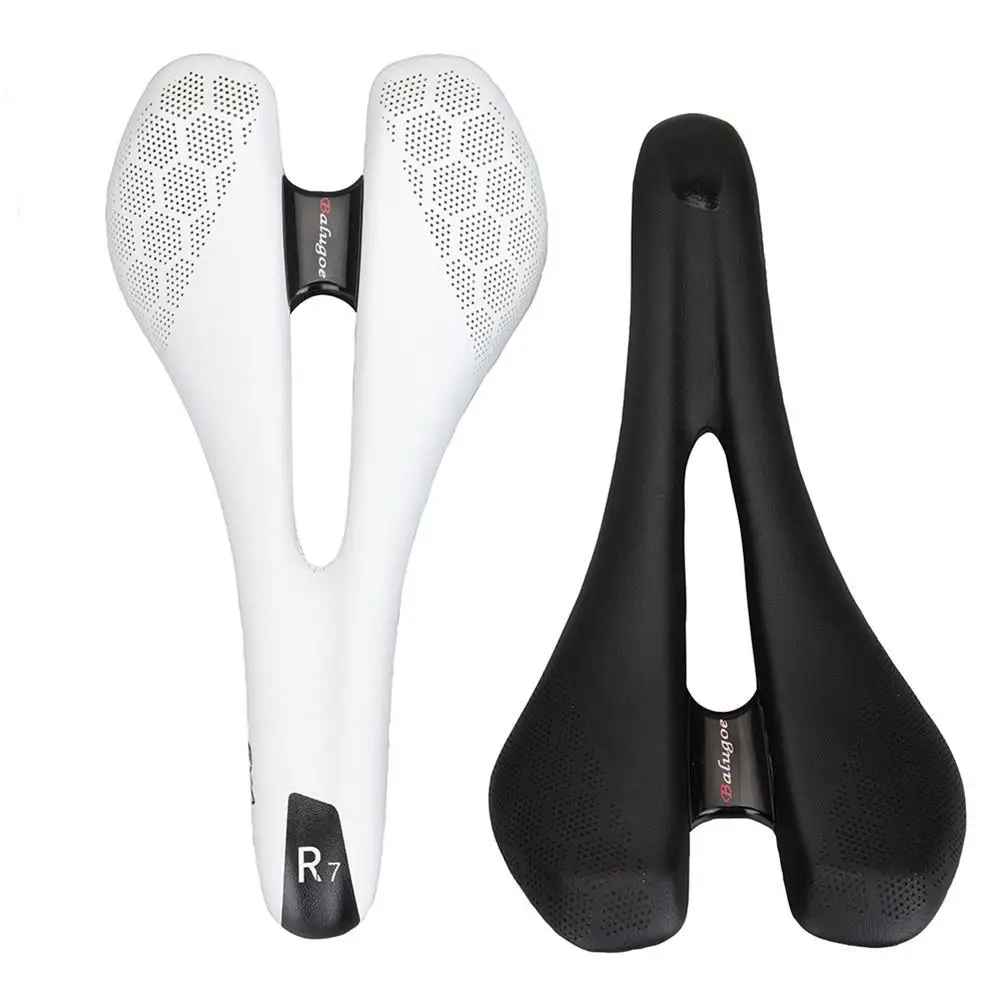 

High Quality R7 Hollow Bike Seat Cushion Wear-resistant Carbon Fiber Reinforced Bow Bicycle Saddle 270-138mm