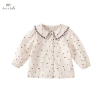 dave bella kids girls floral print shirts 100 cotton cute tops spring autumn clothing teenage girls casual blouses db3224593