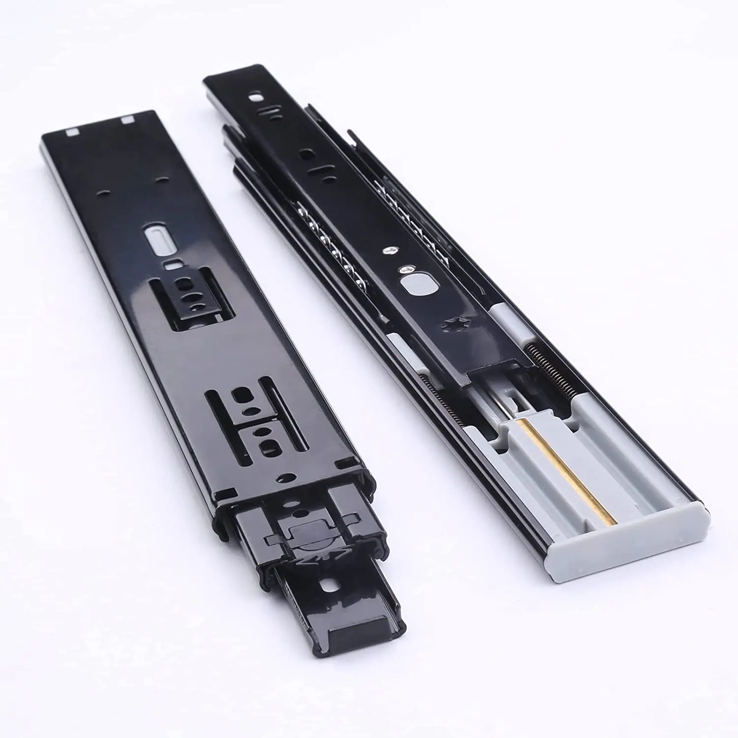 

Soft Close Full Extension Drawer Slides Width 45mm Drawer Runners Black Guide Glides Furniture Hardware for Cabinets Rail