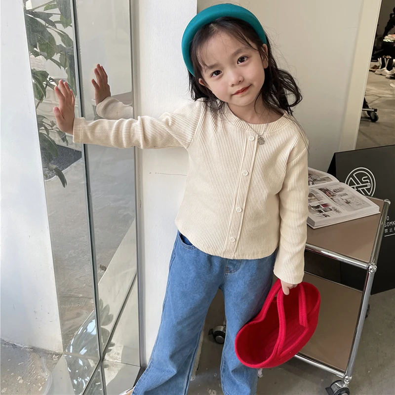 

2022 Spring New Baby Girls Bottoming Shirt Fashion Children Stripe Shirt Kids Casual Tops Soft, #6749