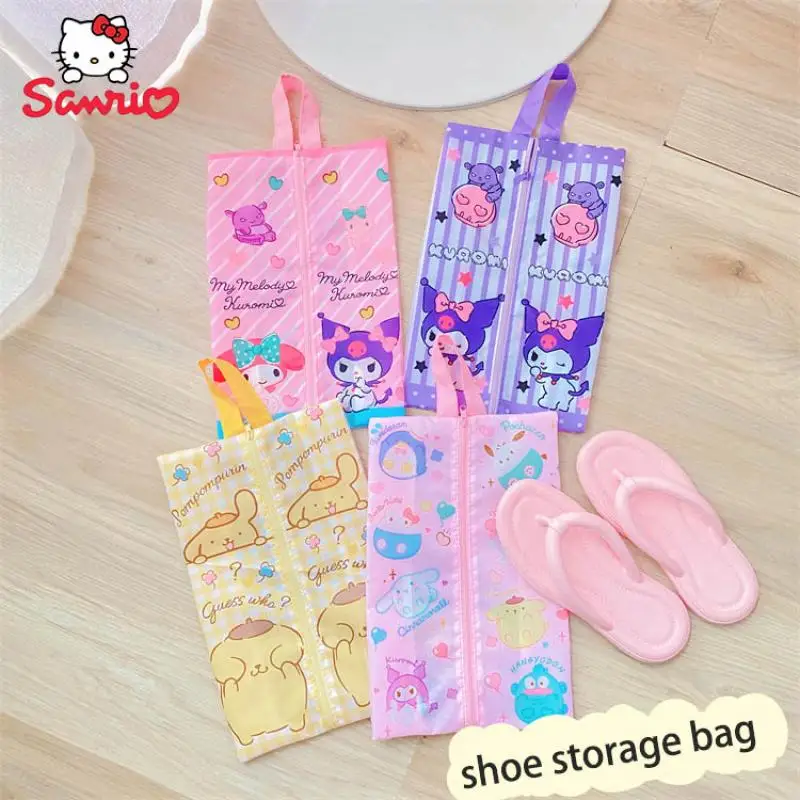 

Sanrio Hello Kitty My Melody Cinnamoroll Shoe Storage Bag Go Out Travel Portable Dust-Proof Tote Bag High Capacity Friend Gift