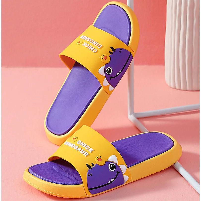 Home Funny Slippers Women Dinosaur Cloud Summer Beach Slides Indoor Soft Sole Sandals Men Male PVC Non Slip Ladies Shoes Female