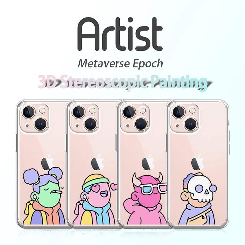 

Doodles Official Phone Case for iPhone 11 12 mini 13 Pro Max Soft Back Cover 11Pro 12Pro 13Pro ProMax 3D Painting Cute Funda Gel