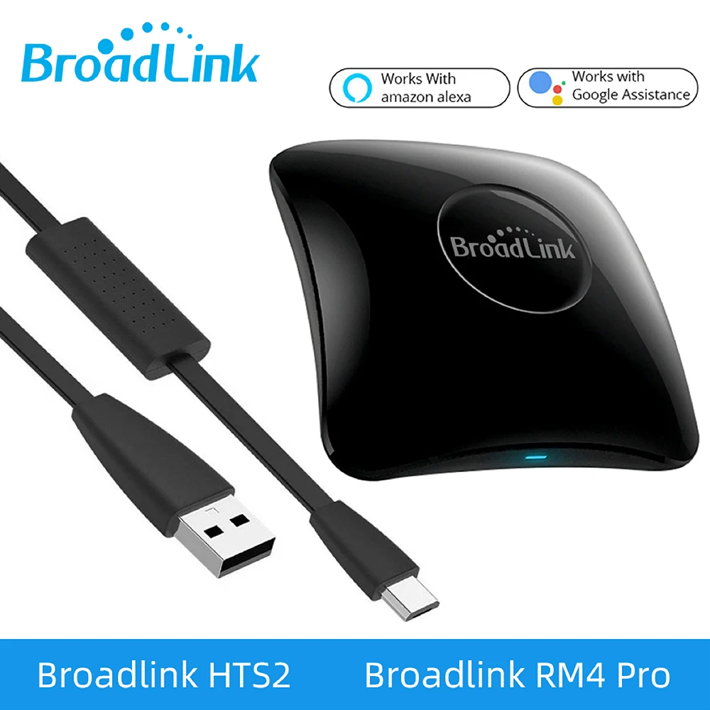 

Broadlink RM4 Pro Universal Remote Control IR WiFi RF Switch Broadlink HTS2 Temperature Humidity Sensor Works Alexa Google Home