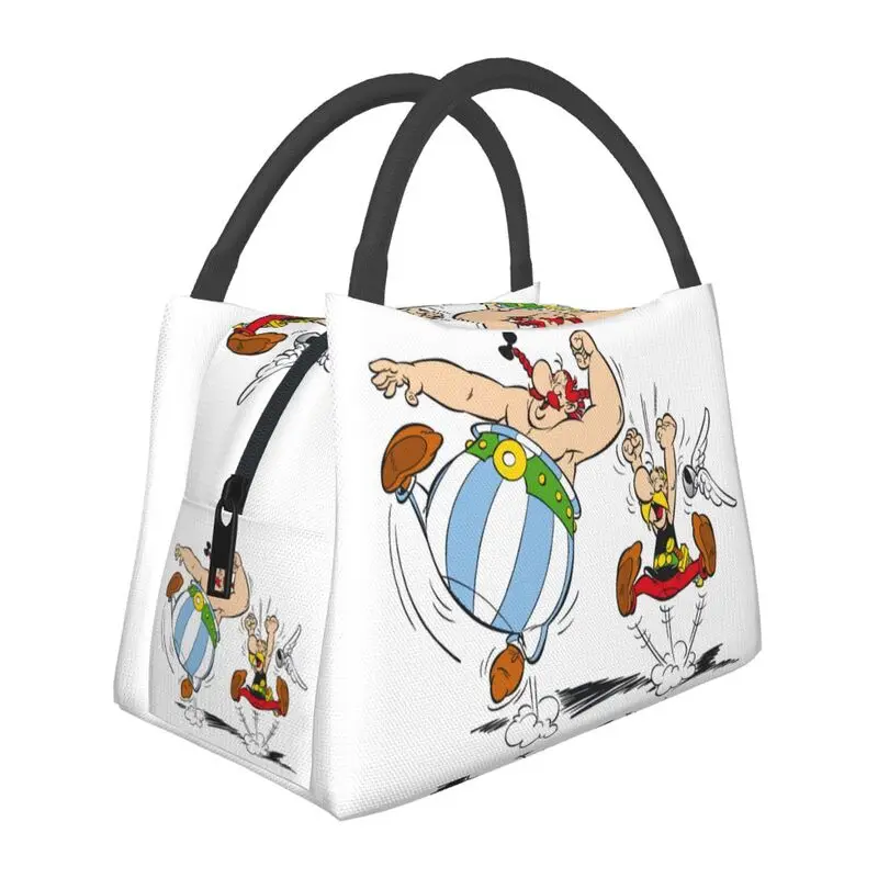 

Funny Asterix And Obelix Thermal Insulated Lunch Bags Women Comic Cartoon Resuable Lunch Container Multifunction Meal Food Box
