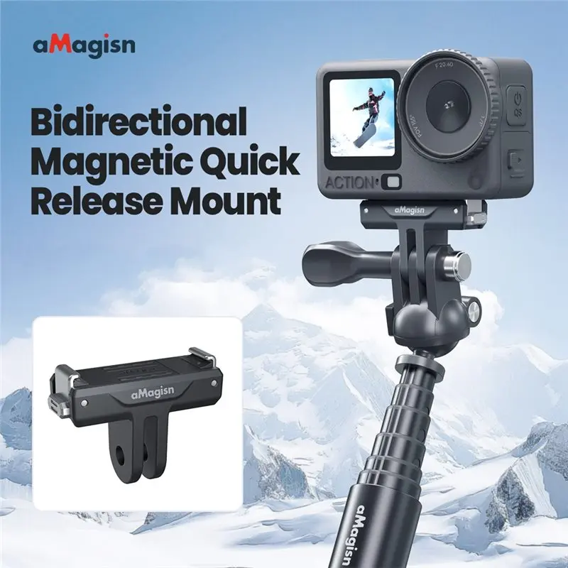 Фото Пластиковое быстросъемное крепление AMAGISN с магнитной функцией для DJI NANO Action6, аксессуары для камер DJI №3