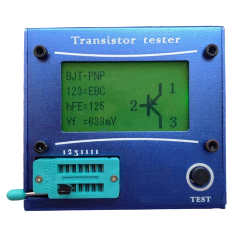 

LCR-T4 тестер транзисторов ESR Meter Mega 328, тестер транзисторов с синим чехлом