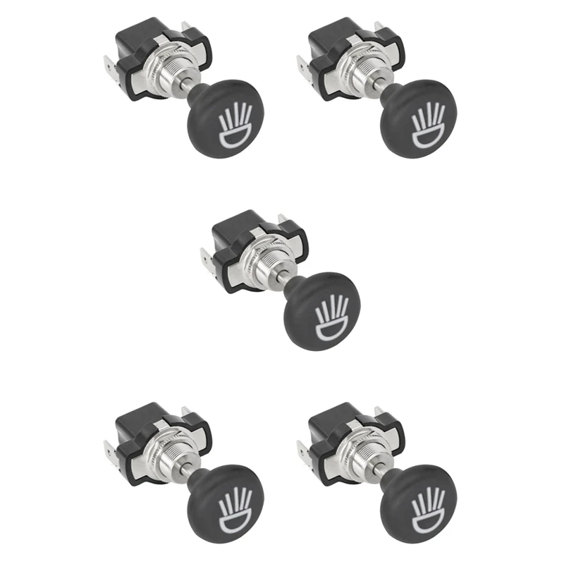 

5X Universal 12V Car Push Pull Headlight Switch Button,For Golf Cart Club Car EZGO Yamaha