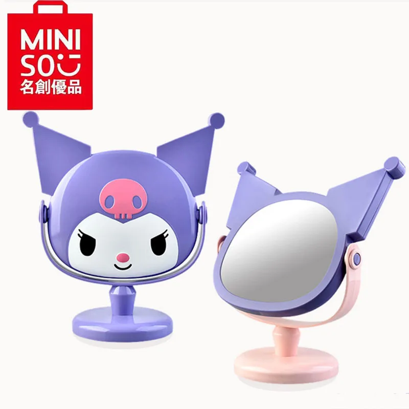 Sanrio Новинка NIMISO Kuromi аниме мультяшное настольное зеркало для ванной портативное