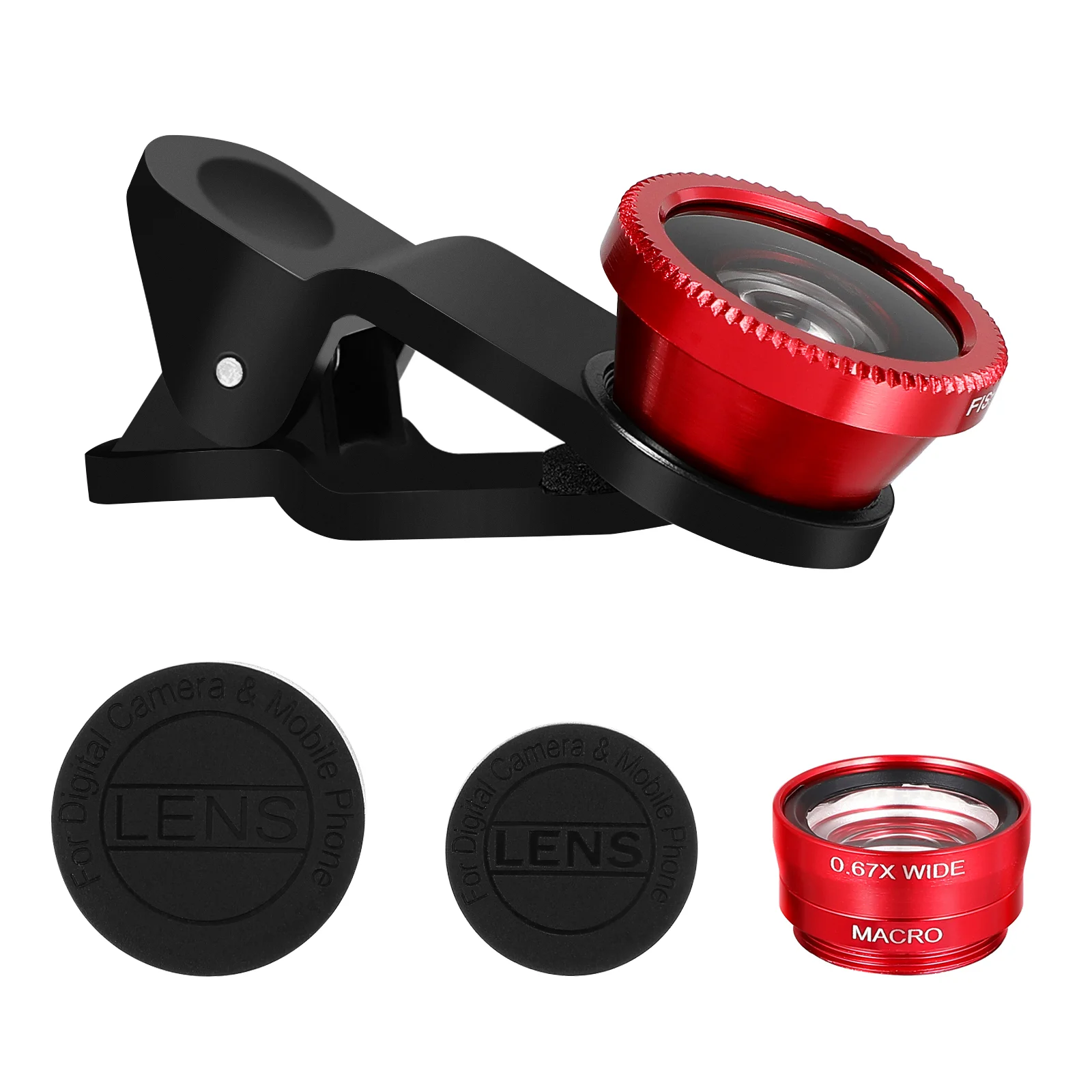 

1 Set Wide Angle Camera Lens 3-in-1 Phone Lens Macro Lens Fisheye and Wide Angle Lens