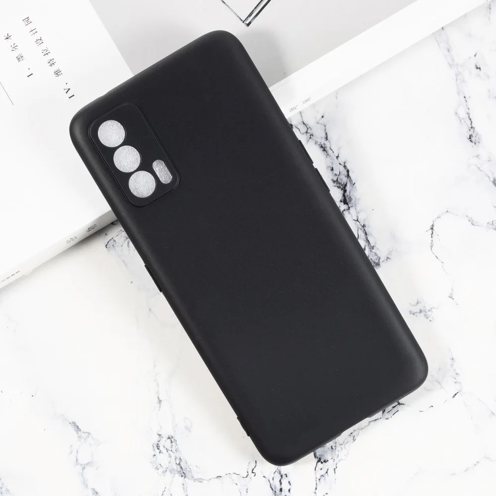 Черный мягкий силиконовый чехол Realme V15 женский RMX3092 RMX3092 чехол 6,4 дюйма Мягкий ТПУ чехол хорошего качества для OPPO Realme V15