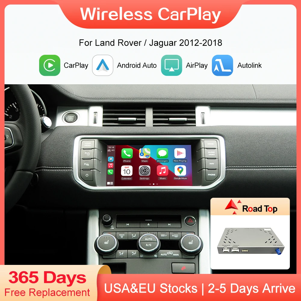 

Беспроводной Автомобильный плеер Carplay Android для Land Rover/Jaguar/Range Rover/Evoque/Discovery 2012-2018 Ai Box Мультимедиа USB навигация DSP