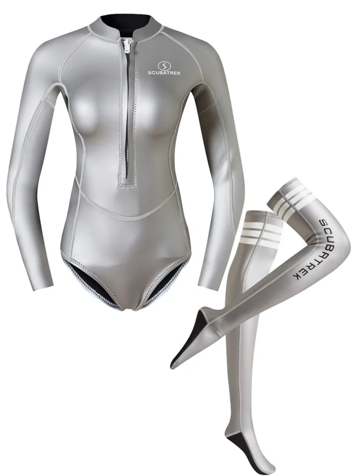 Купальник для подводного плавания костюм дайвинга Женский Теплый слитный